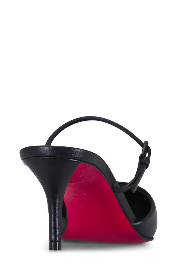 Christian Louboutin Milena Black Leather Mule, 60mm - view 3
