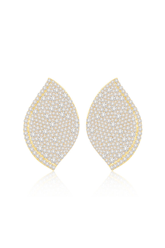 Sutra - 18K Yellow Gold Diamond Earrings