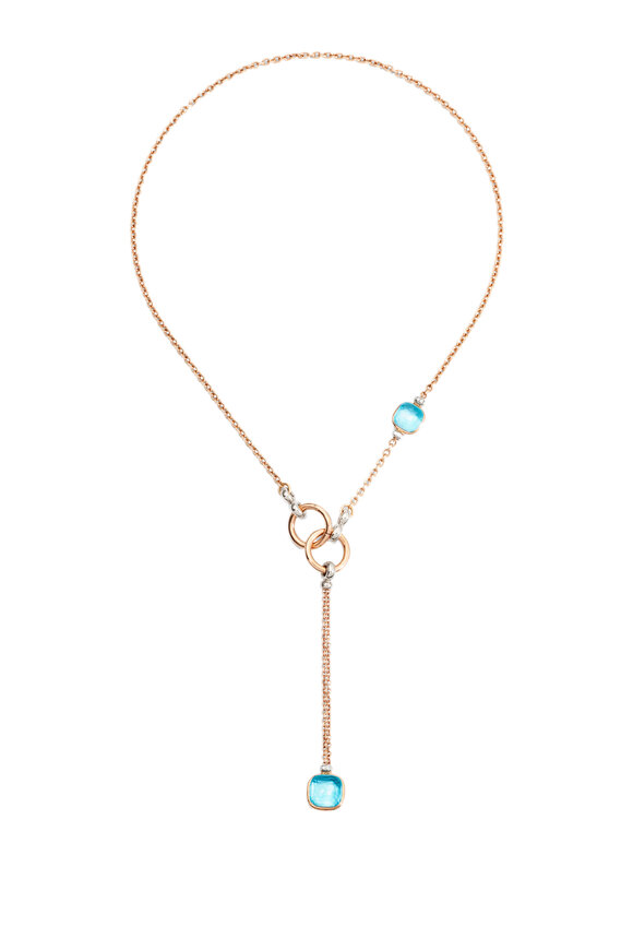 Pomellato - Nudo Sky Blue Topaz Lariat Necklace | Mitchell Stores