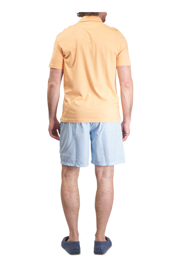 Fedeli Frosted Orange Jersey Cotton Polo - view 4