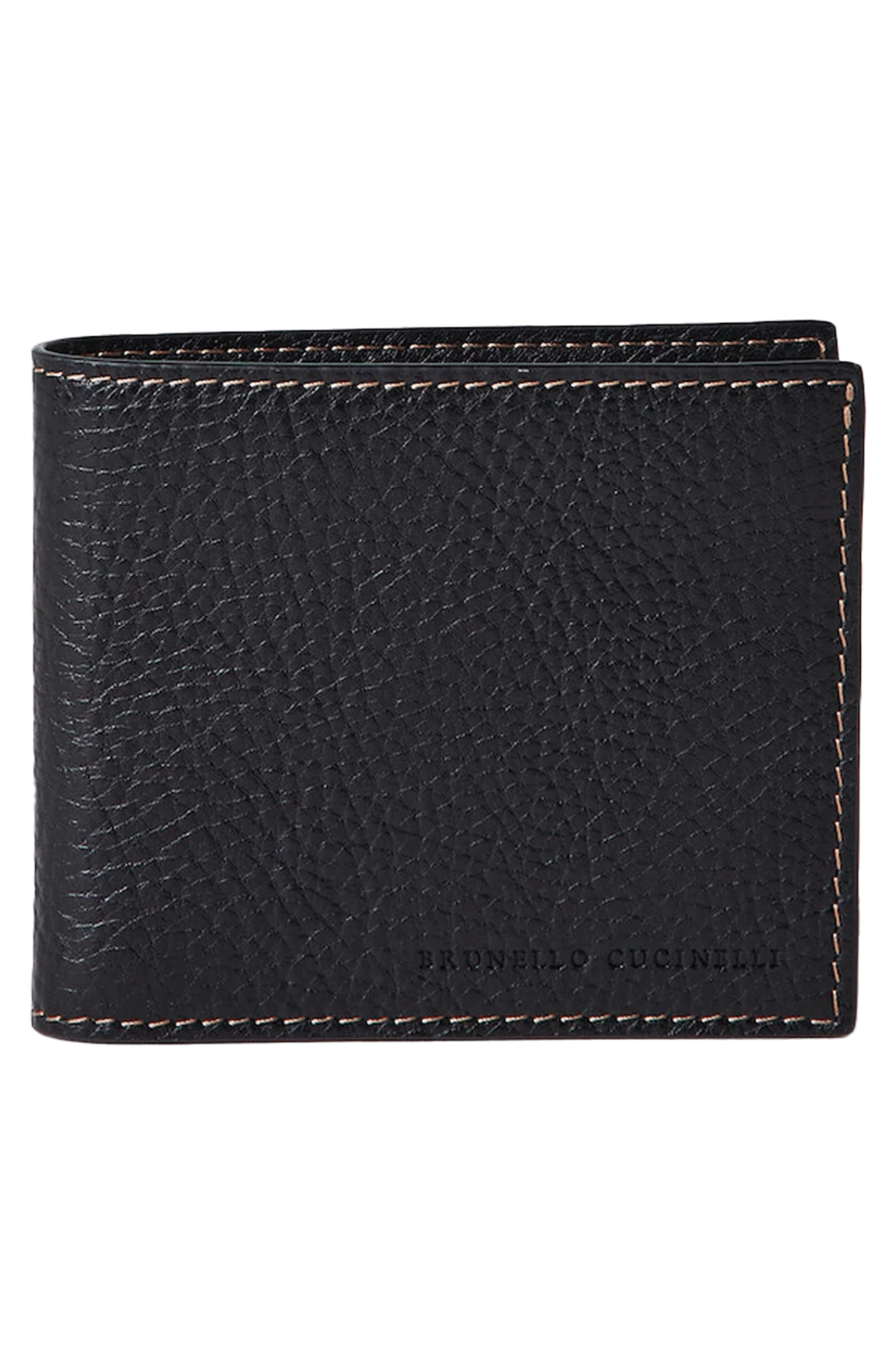Brunello Cucinelli - Black Grained Calfskin Wallet