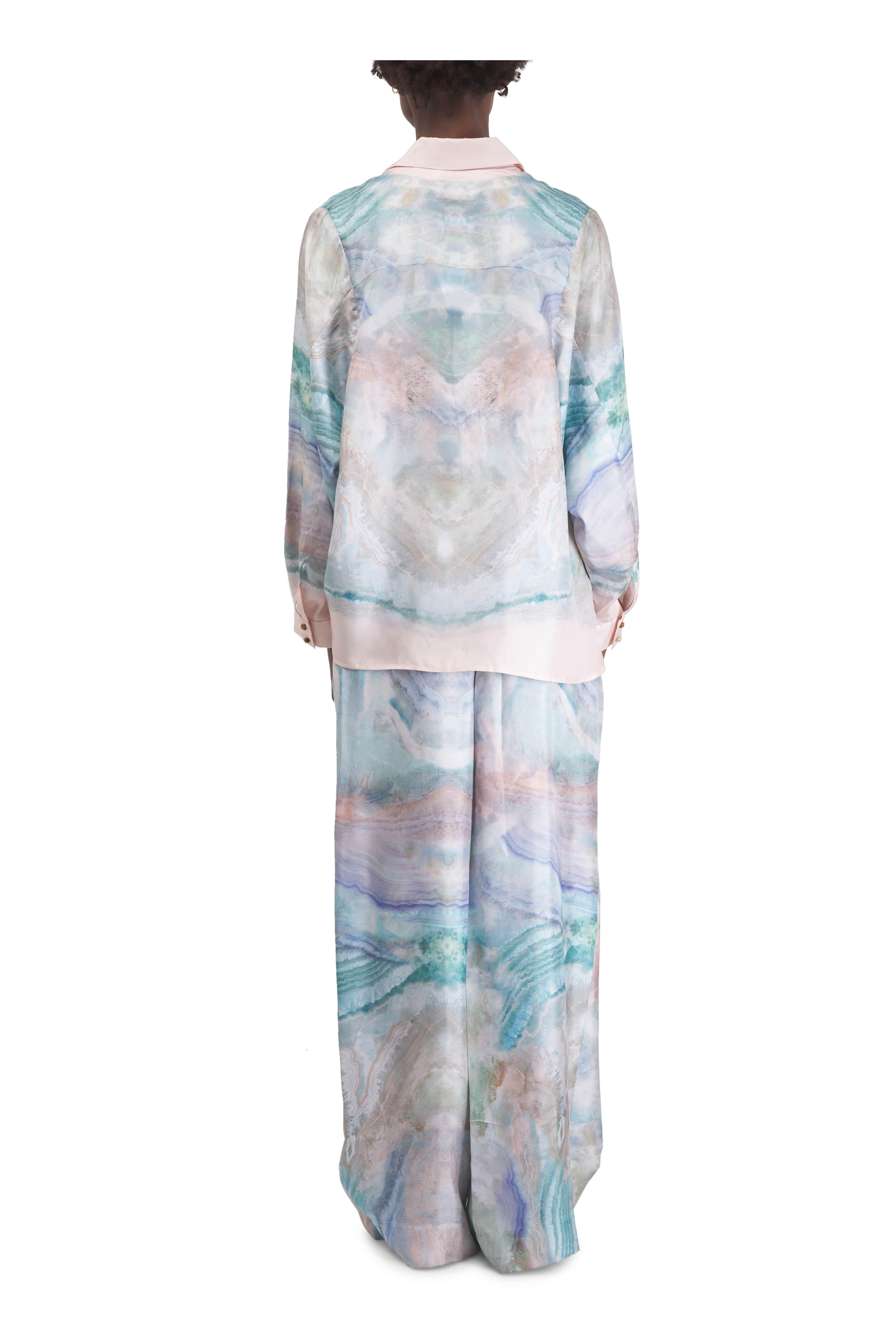 Zimmermann - Illuminate Blue Agate Relaxed Blouse