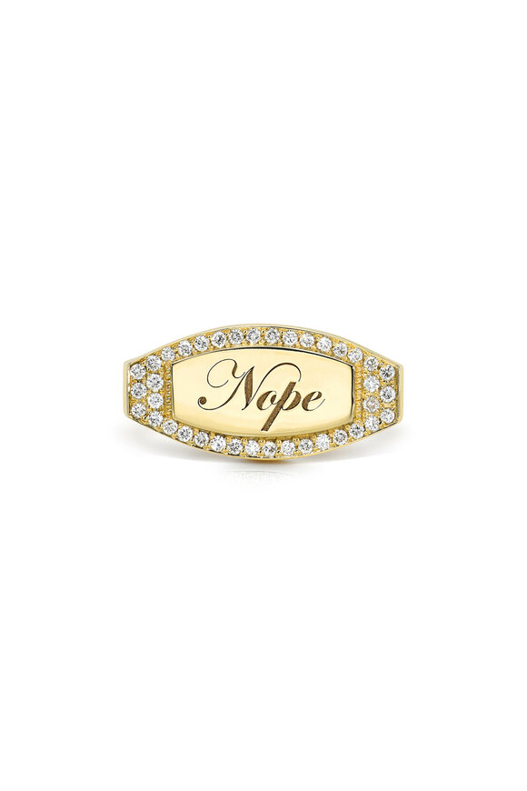 Dru Nope Feliz Signet Ring