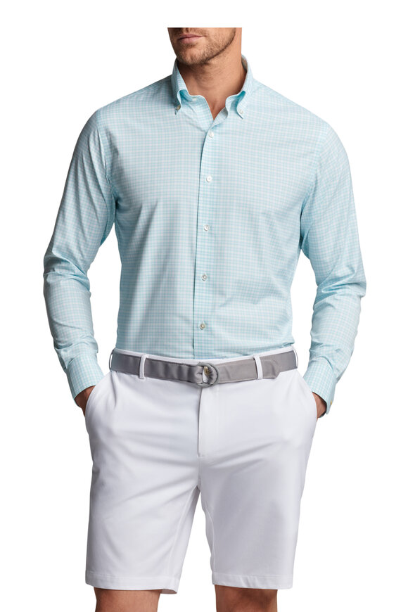 Peter Millar - Crown Rampart Green Plaid Performance Sport Shirt