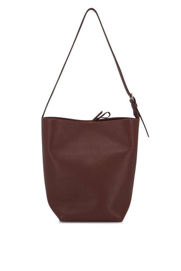 The Row - Medium N/S Park New Burgundy Leather Tote 