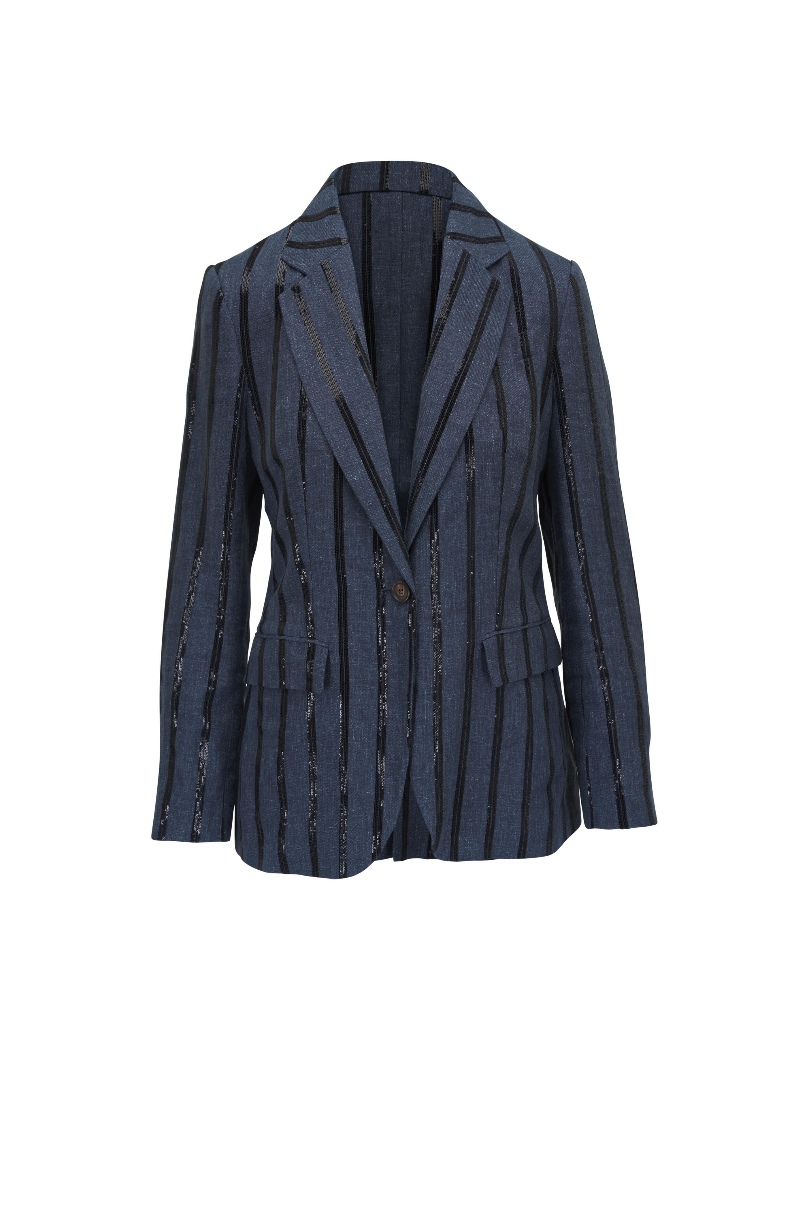 ジャケット BRUNELLO CUCINELLI Pinstripe twill blazer Twill blazer for Man in Grey | Brunello Cucinelli