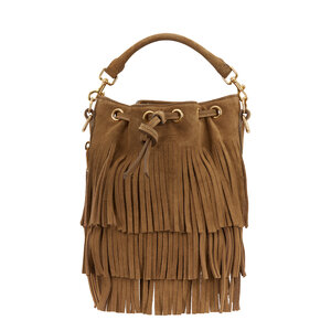 Women's Small Fringe Bucket Bag