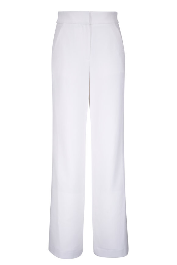 Veronica Beard Tonelli Off White Tuxedo-Stripe Pant