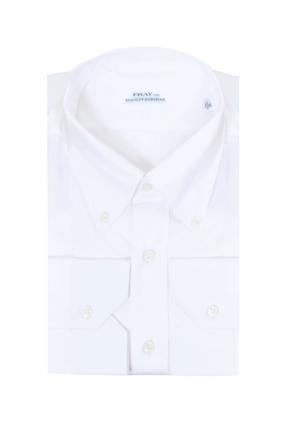 Fray White Basic Dress Shirt