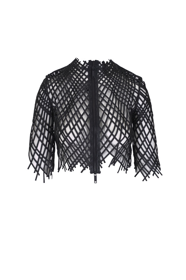 【送料&関税込】Etro Black Cropped Jacket With Embroidery An ETRO Embroidered Leather Jacket | Black | FARFETCH