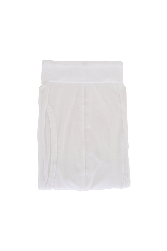 Derek Rose White Cotton Boxer Brief - view 2