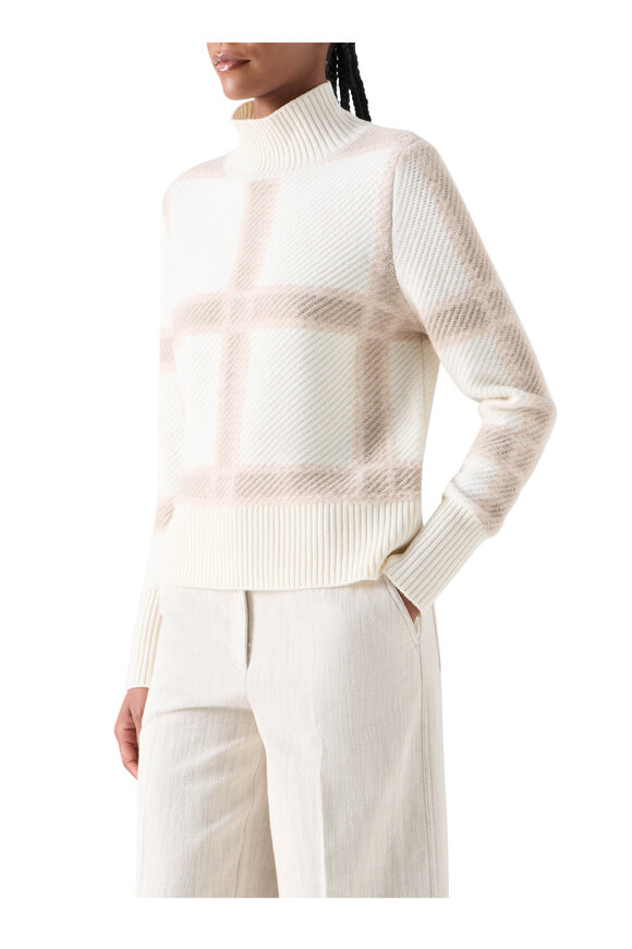 Akris Punto Cashew Intarsia Plaid Sweater - view 4