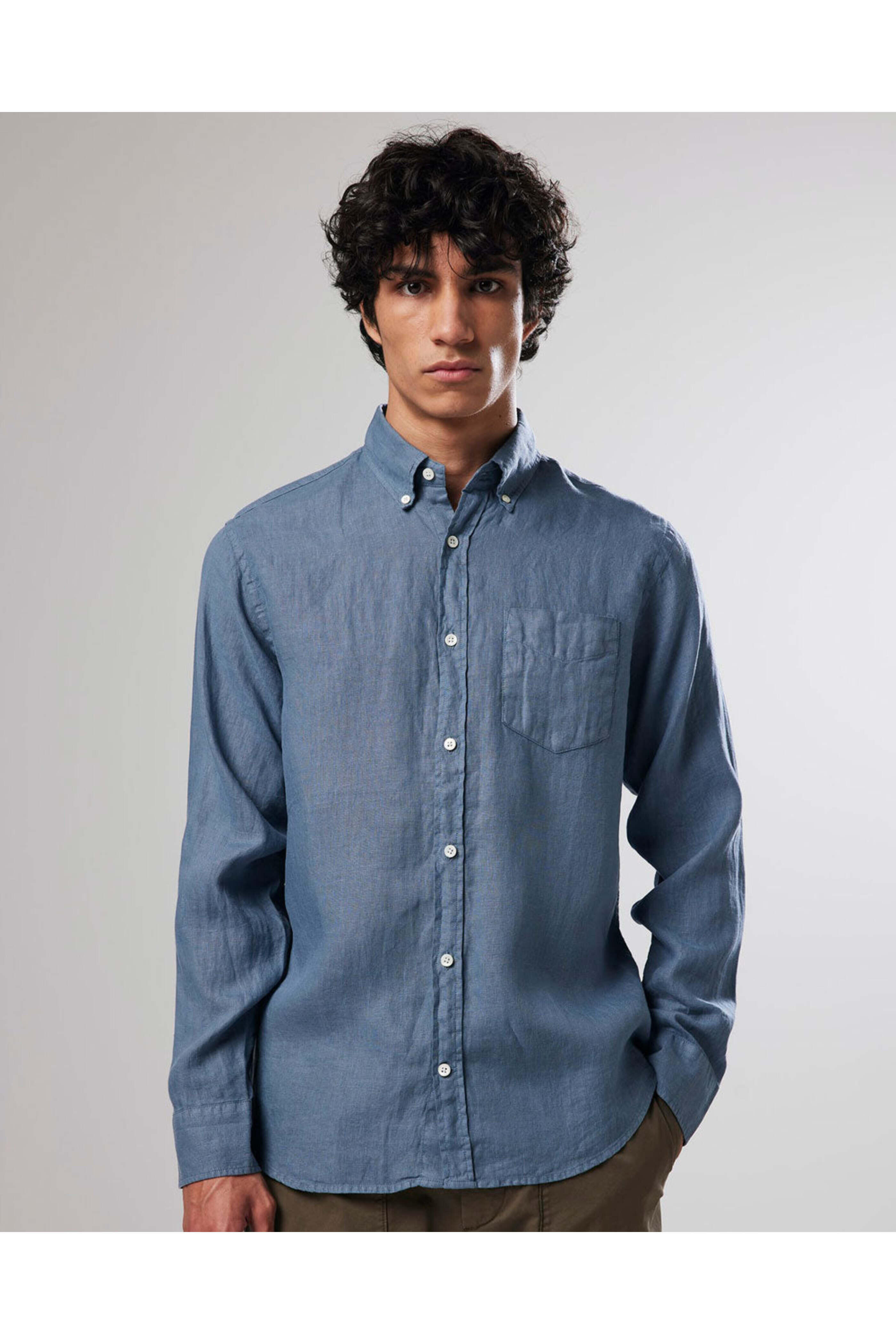 Nn07 - Levon Shirt in Swedish Blue