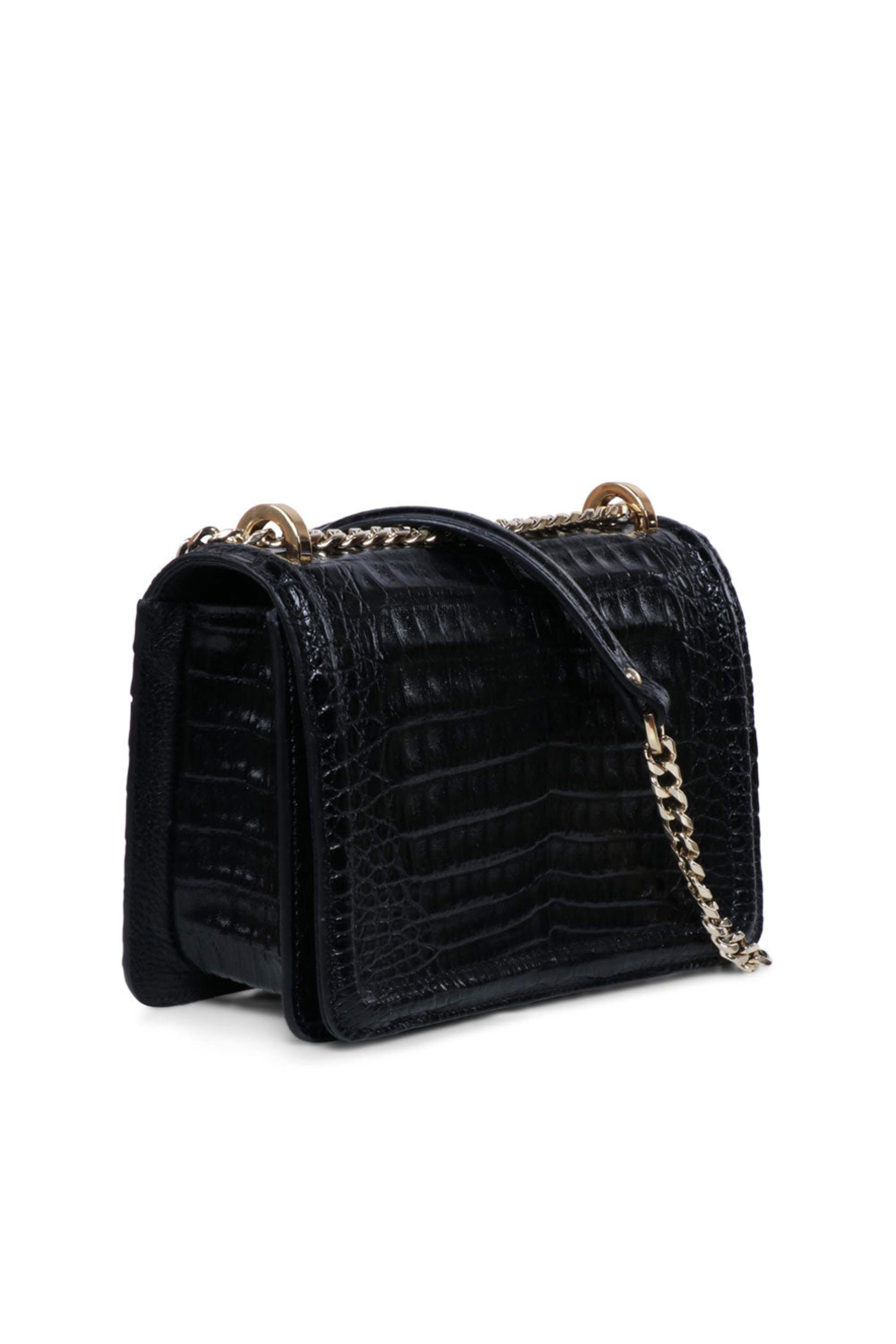 Maria Oliver - Chloe Crocodile Crossbody Bag in Black