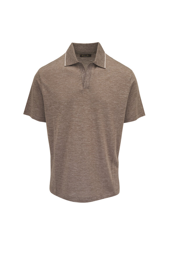 Loro Piana Suraj Tal Cotton Fields Mélange Polo - view 1