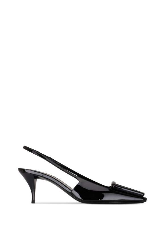 Saint Laurent - Tom Black Patent Leather Slingback Pump, 60mm