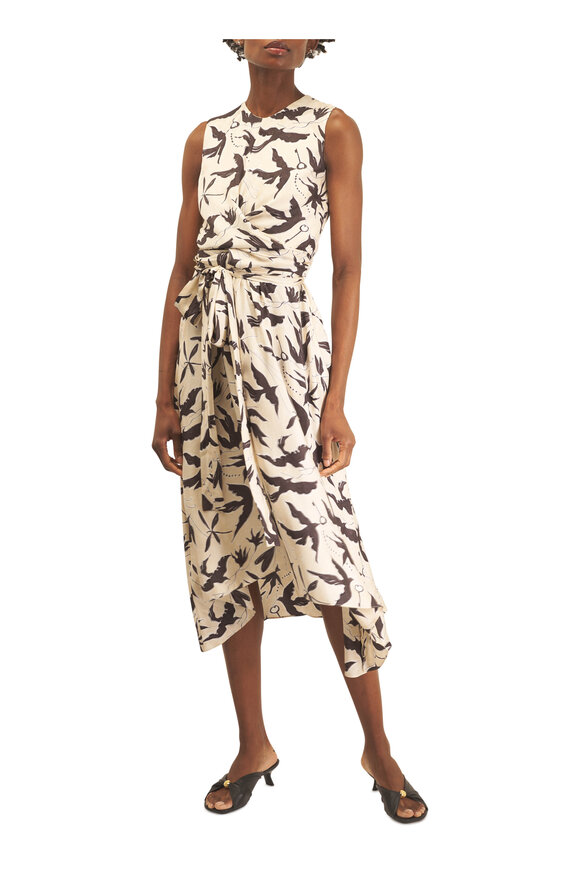 Altuzarra Penny Tapioca Print Silk Midi Dress - view 2