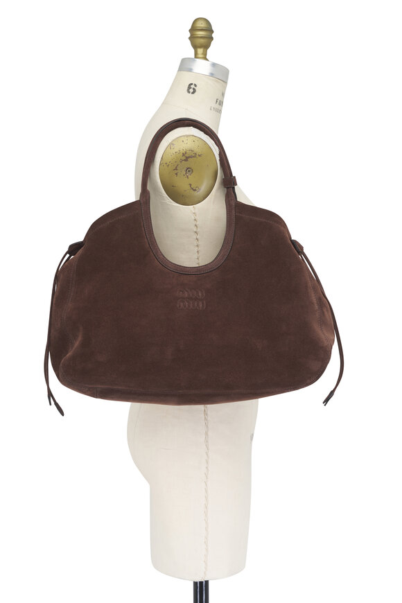Miu Miu Ivy Testa Di Moro Suede Shoulder Bag - view 7