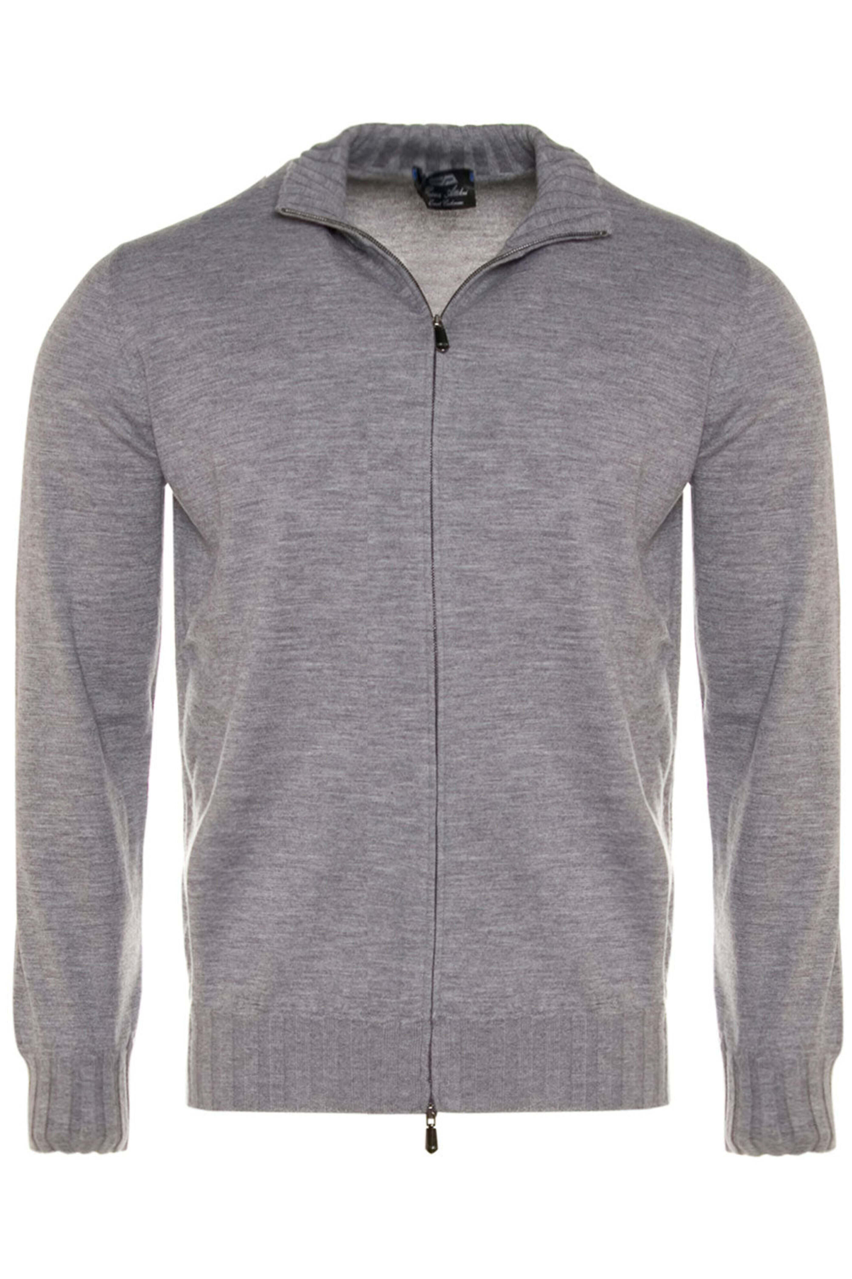 Cesare Attolini - Gray Cashmere Full Zip Sweater