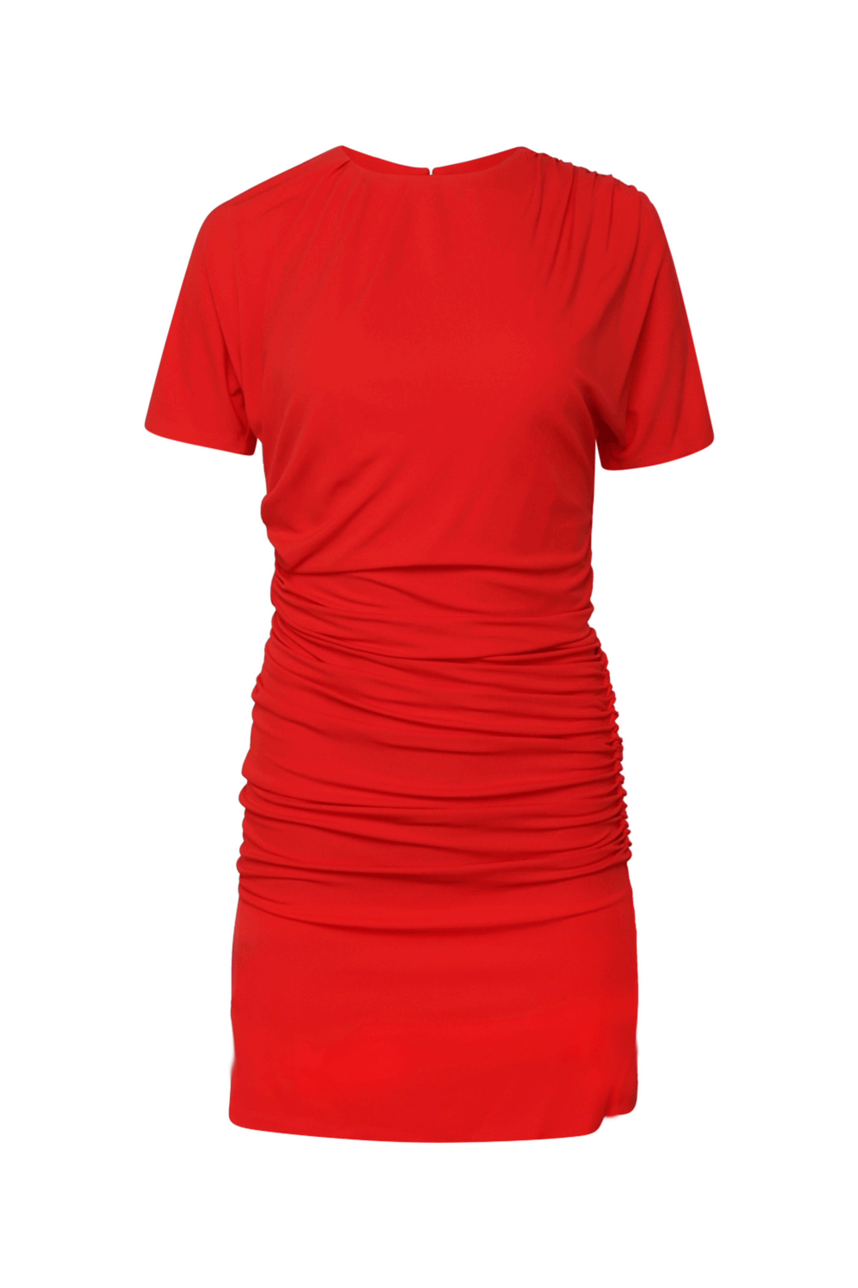 Simkhai - Red Kiko Short Sleeve Mini Dress