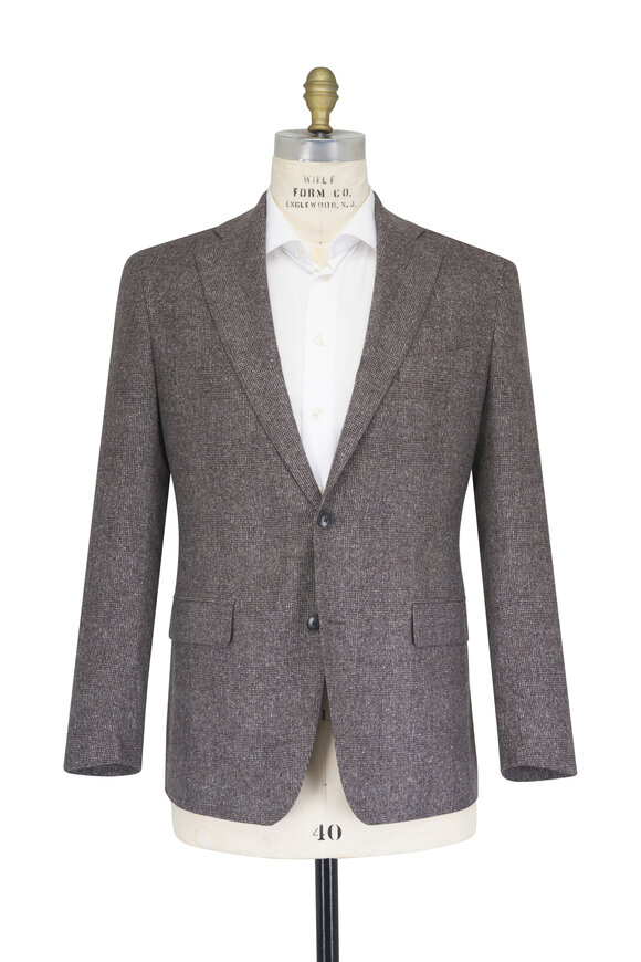 Atelier Munro Taupe Check Silk & Wool Suit - view 2