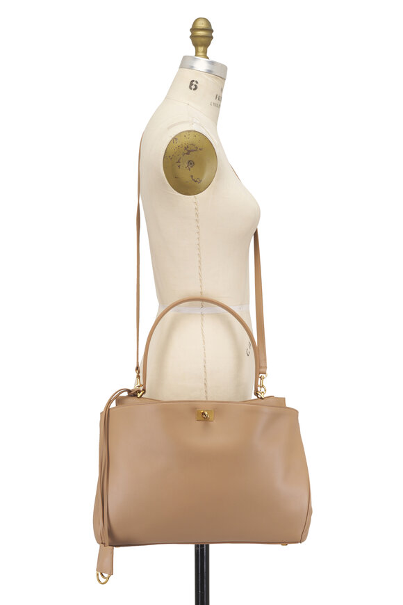 Balenciaga Medium Rodeo Latte Leather Top Handle Bag - view 7