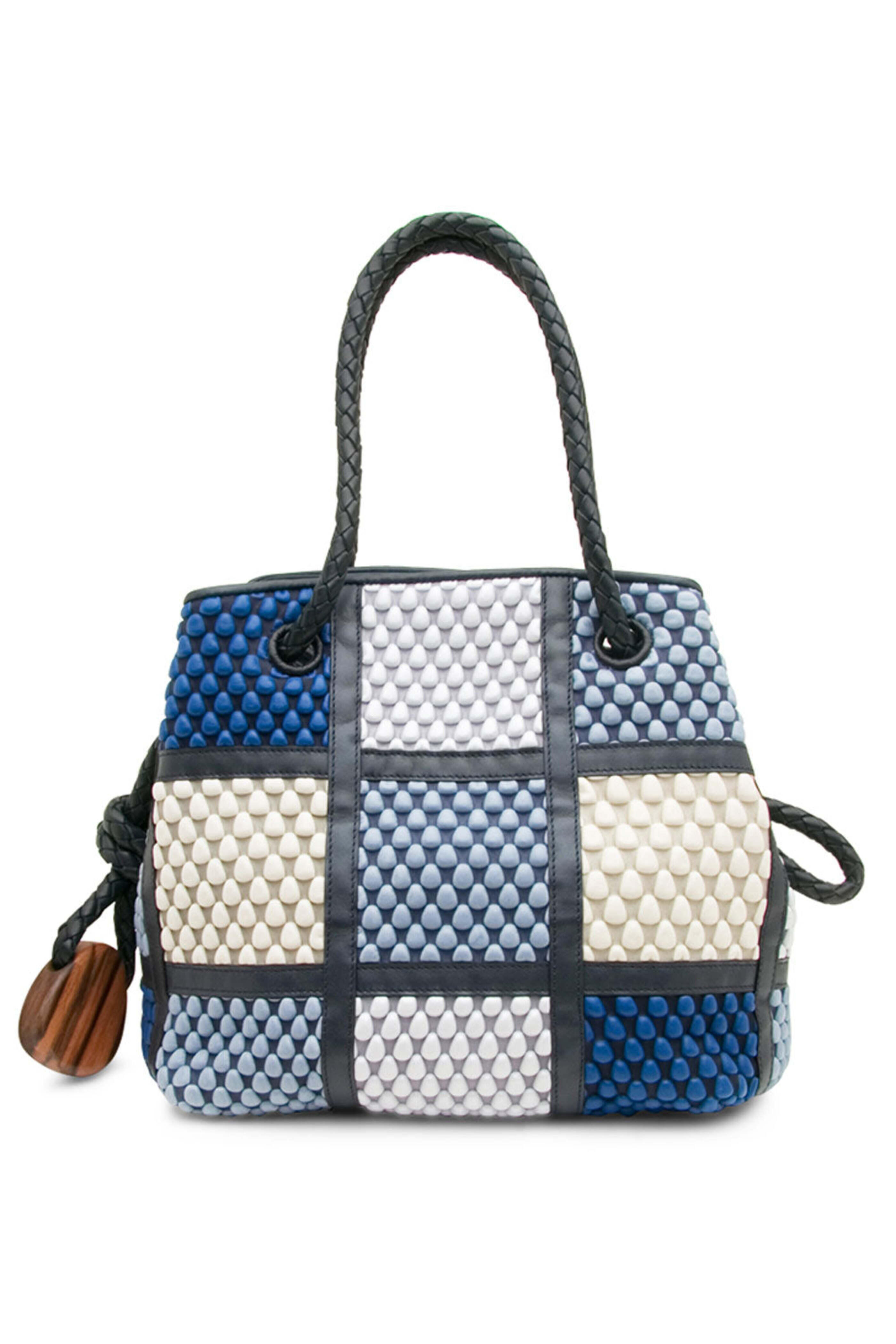 Tissa Fontaneda - Bucket Patchwork Bag in Ocean