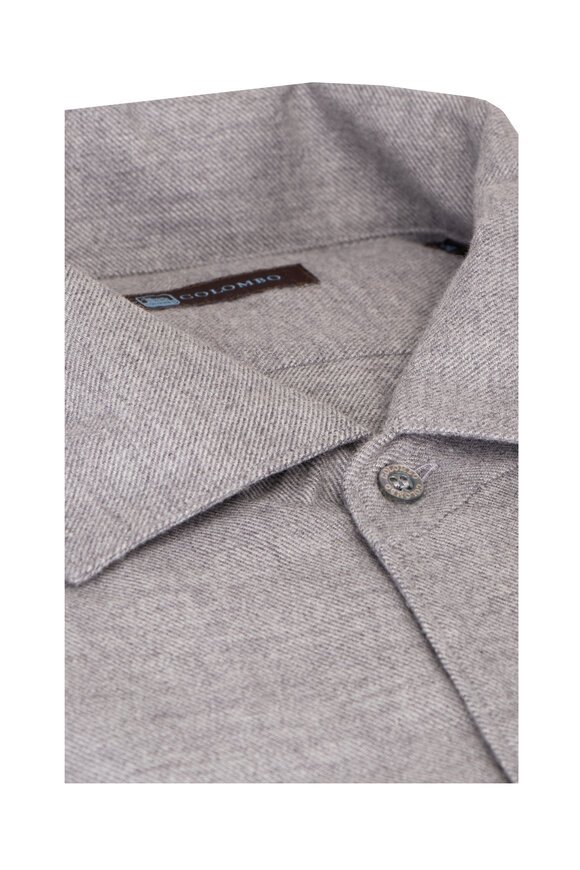Colombo Light Gray Cotton Sport Shirt - view 2