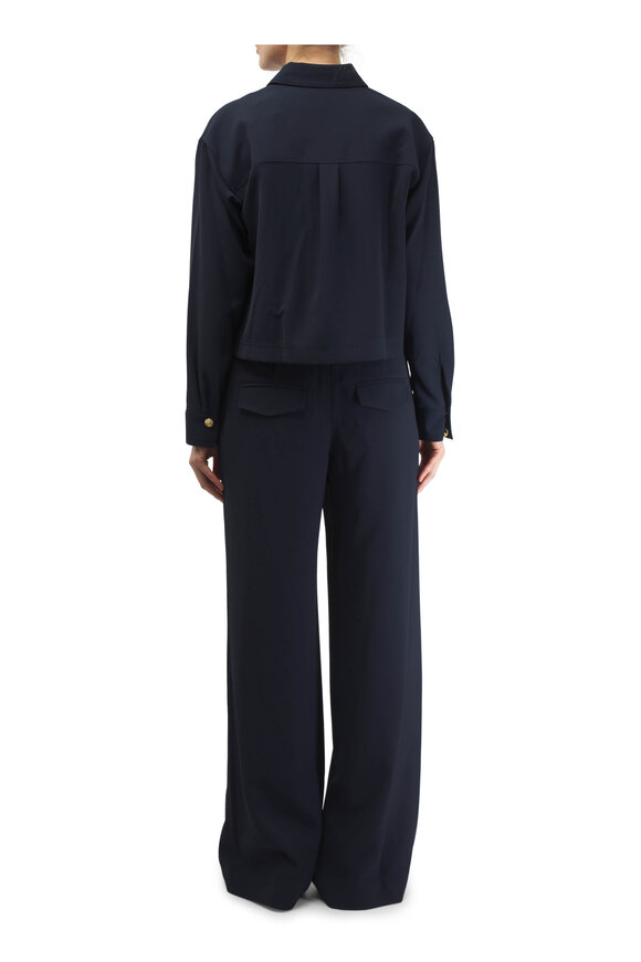 Veronica Beard - Cole Navy Wide Leg Pant