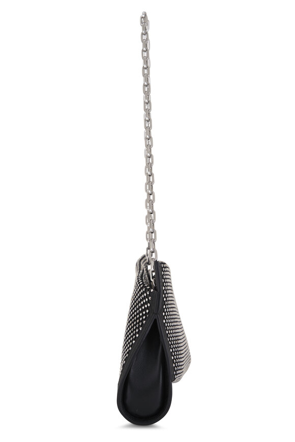 Christian Louboutin - Loubitwist Black & Silver Crystal Shoulder Bag 