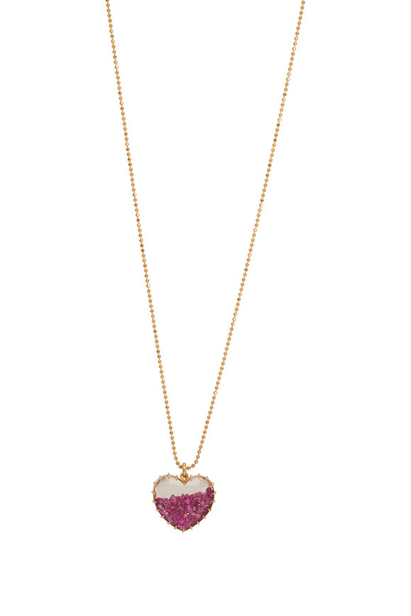 Renee Lewis - Shake© 4CT Ruby Heart Pendant Necklace
