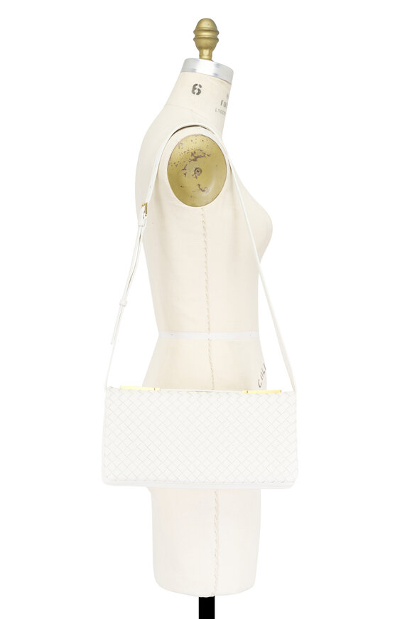 Bottega Veneta The 70 Alabaster Intrecciato Leather Bag - view 6