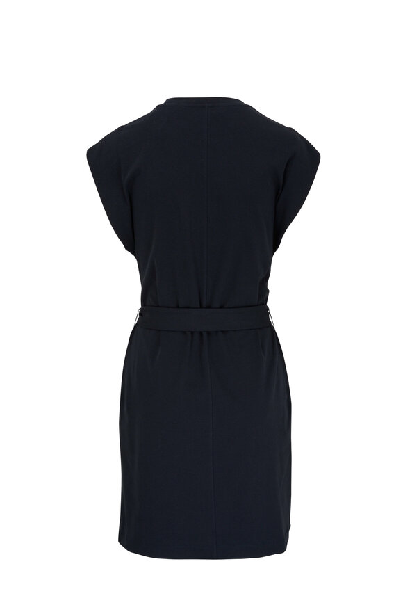 Vince - Navy Short Sleeve Tie-Waist Dress