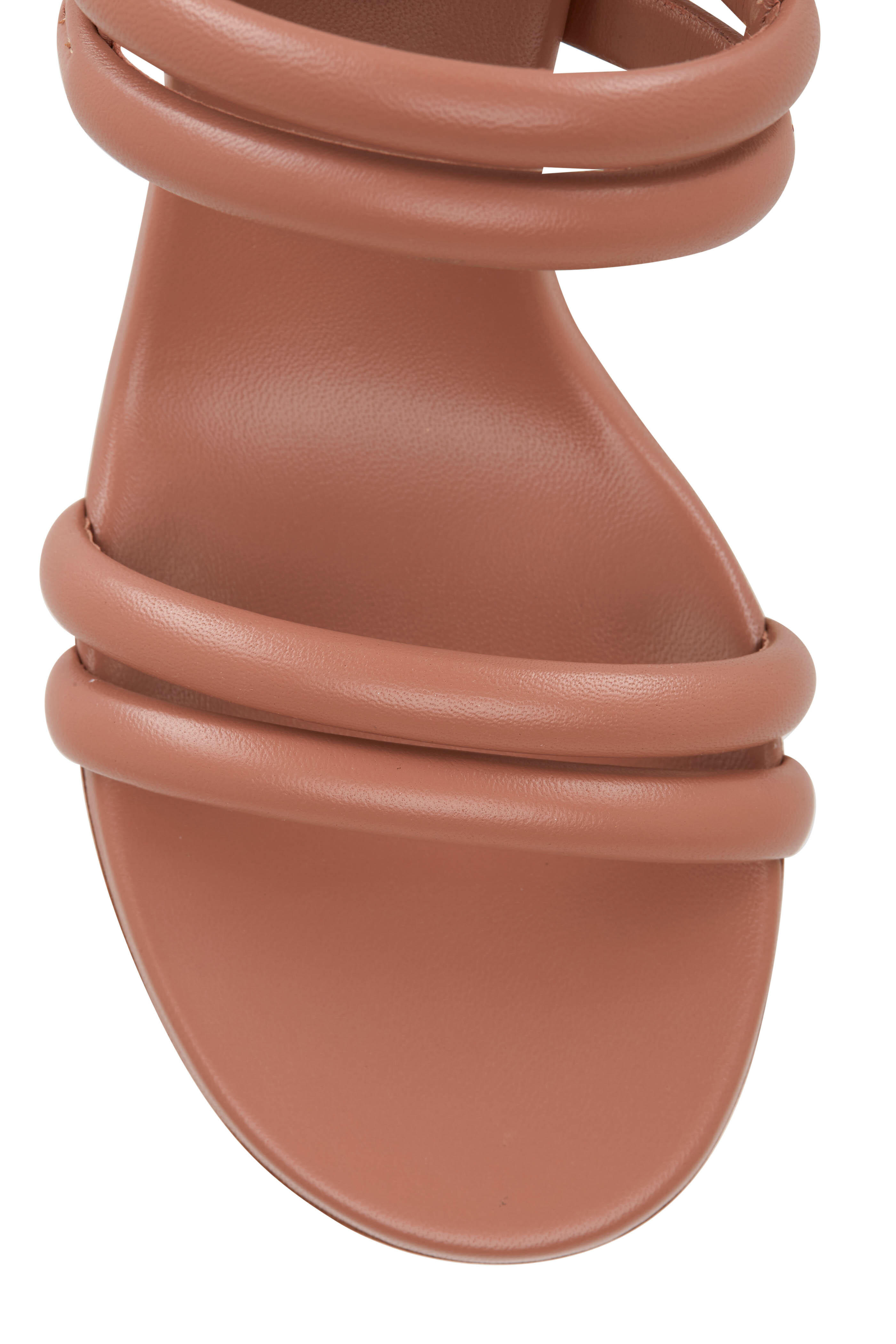 Gianvito Rossi - Florea Praline Leather Sandal, 55mm