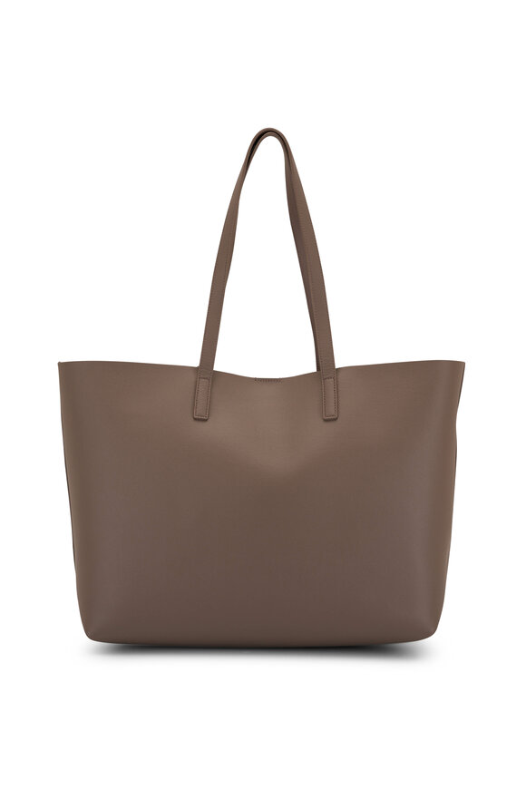 Saint Laurent - Storm Gray Leather Shopping Tote 