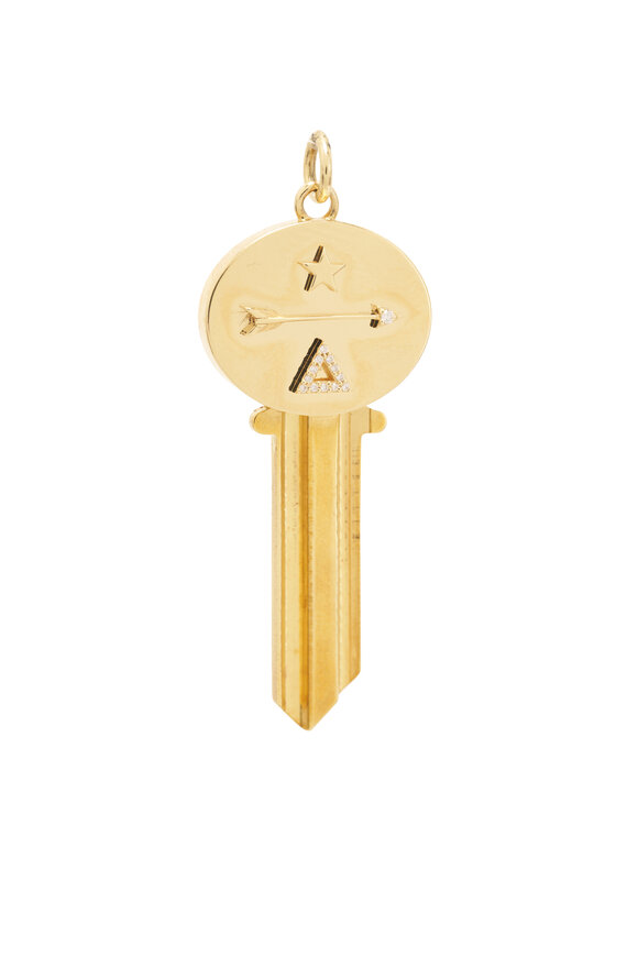 Foundrae - Dream Yellow Gold Diamond Key Charm