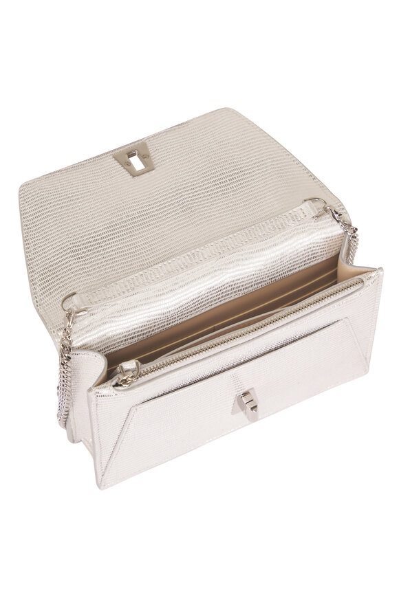 Akris Anouk Silver Metallic Envelope Clutch - view 6
