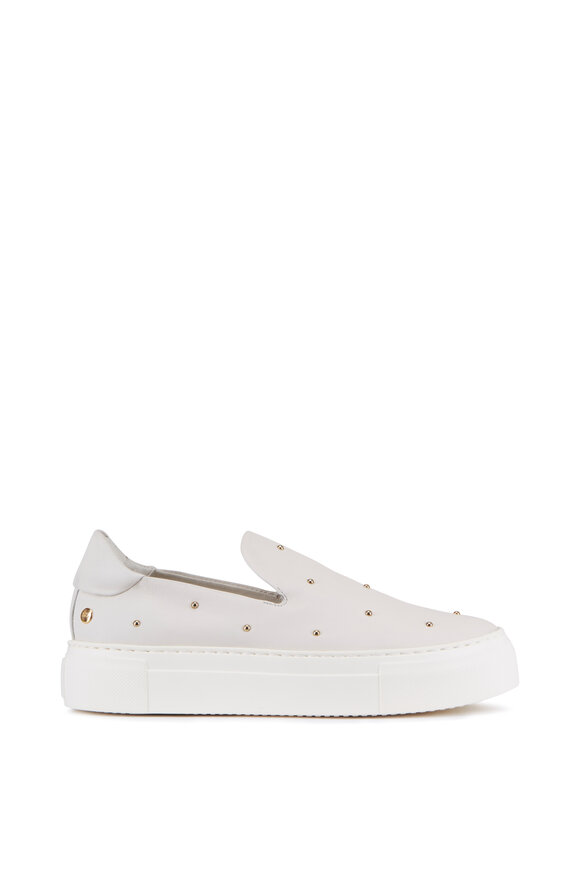 AGL - White Gold Studded Slip-On Sneaker