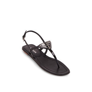 Prada black discount thong sandals