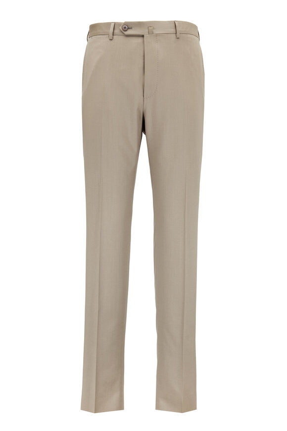 Zegna - Taupe High Performance Wool Dress Pant