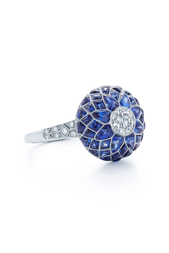 Kwiat - Vintage Collection White Gold Blue Sapphire Ring