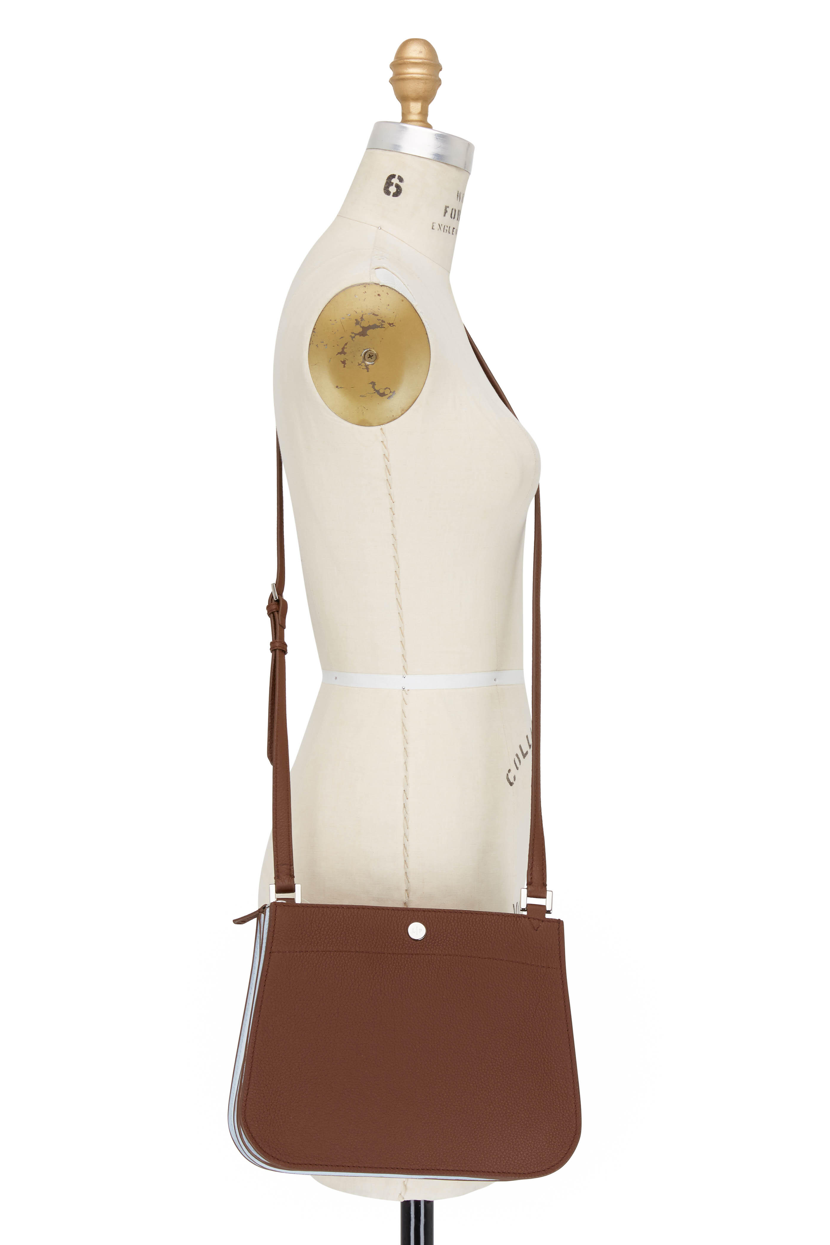 美品 ロロピアーナ Loro Piana バッグ ショルダーバッグ MILKY WAY ミルキーウェイ カーフレザー カバン レディース アイボリー Loro Piana - Brown Leather & Suede Milky Way Bag