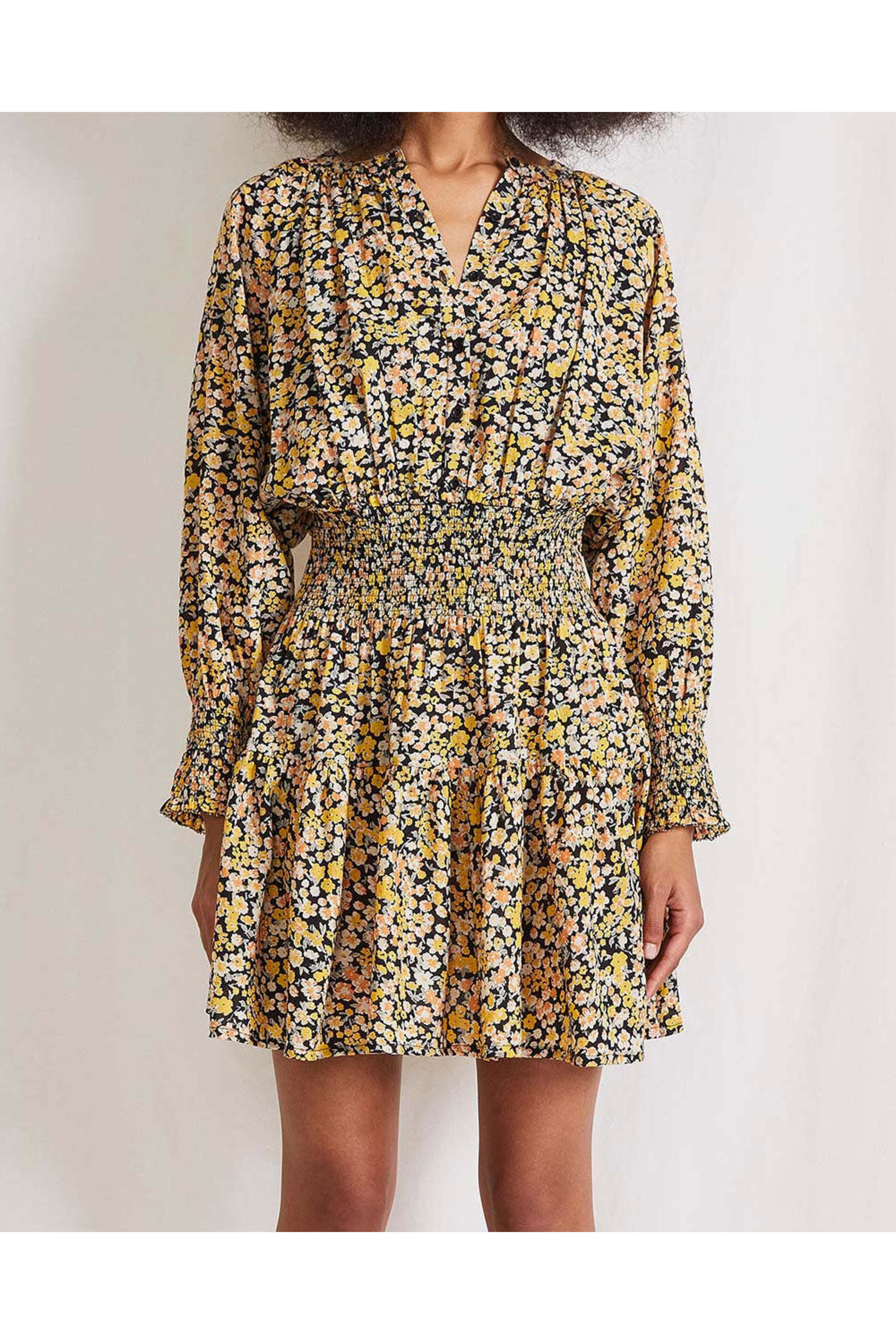 Apiece Apart - Yellow Floral La Ventura Mini Dress