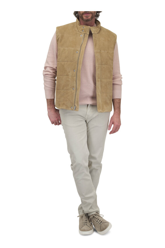 Vince - Pink Haze Geo-Jacquard Crewneck Sweater