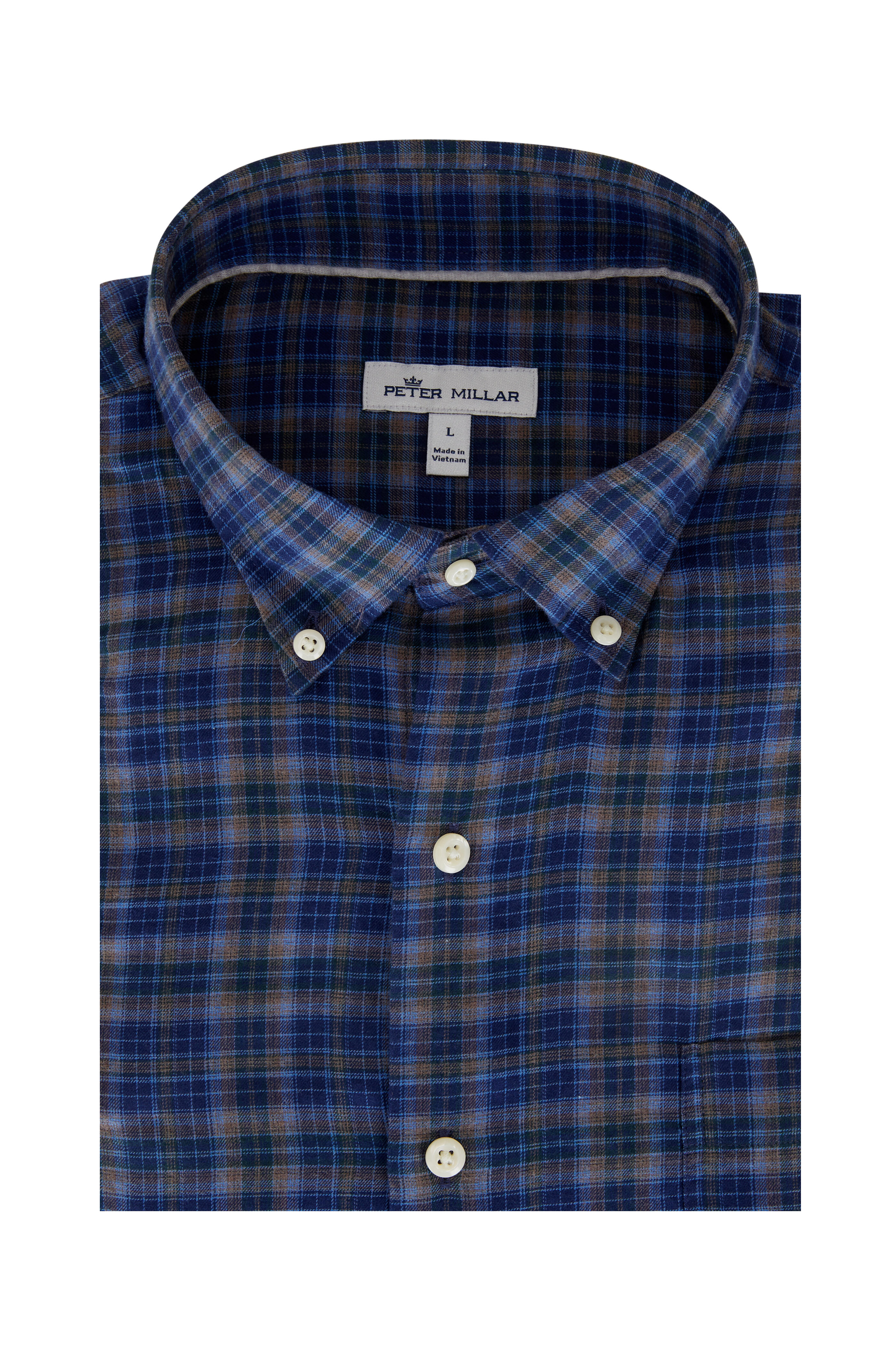 Peter Millar - Greenwood Blue Check Sport Shirt