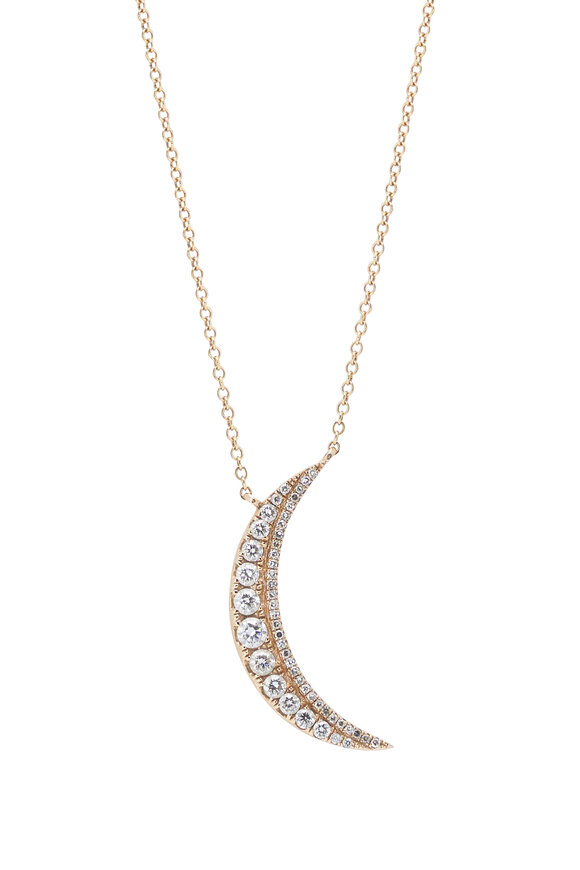 Kai Linz - Diamond Crescent Moon Necklace