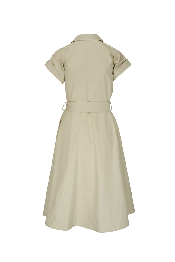Kiton - Light Green Button-Down Cotton Dress