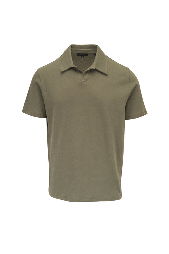 Vince Sage Cotton Johnny Collar Polo