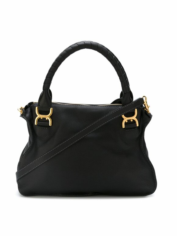 Chloé - Marcie Medium Black Leather Shoulder Bag