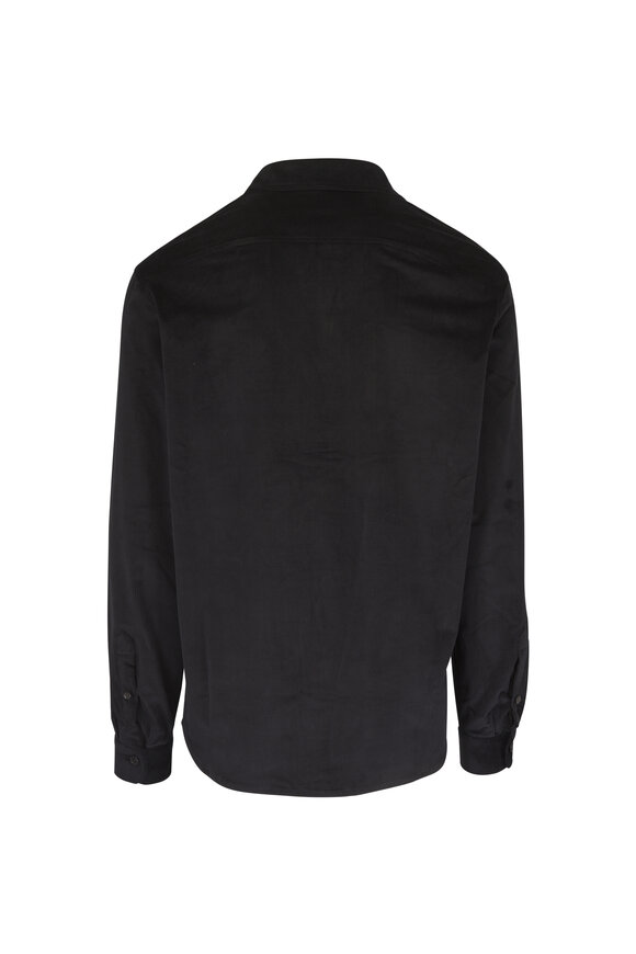 Isaia Black Corduroy Overshirt - view 2